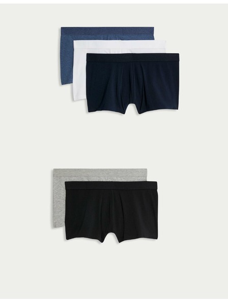 Marks & Spencer Fünfer-Set farbiger Marks & Spencer Boxershorts für Herren