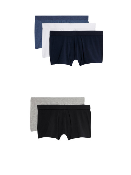 Marks & Spencer Fünfer-Set farbiger Marks & Spencer Boxershorts für Herren