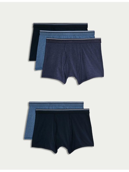 Marks & Spencer Fünferpack Herren-Boxershorts in blau Marks & Spencer