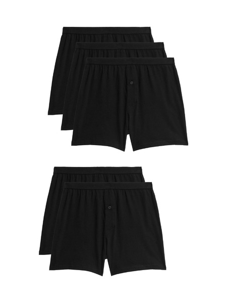Marks & Spencer Boxershorts aus Baumwolljersey mit Cool & Fresh™ Technologie, 5 Stück Marks & Spencer schwarz