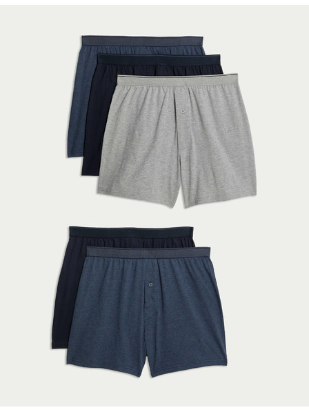 Marks & Spencer Boxershorts aus Baumwolljersey mit Cool & Fresh™-Technologie, 5 Stück Marks & Spencer marineblau