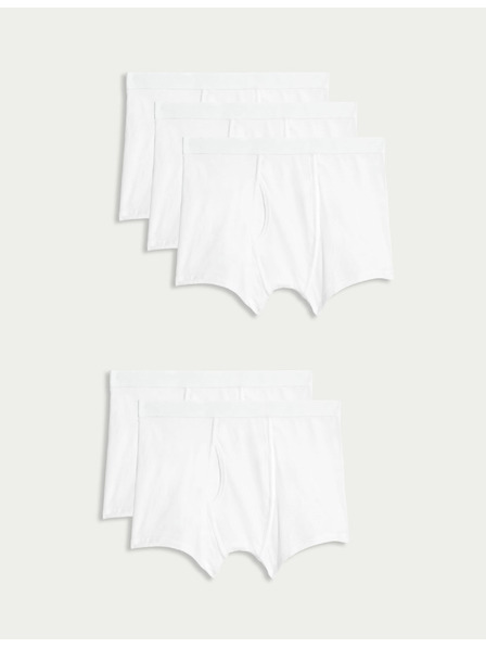 Marks & Spencer Shorts aus Stretch-Baumwolle mit Cool & Fresh™-Technologie, 5 Stück Marks & Spencer weiß