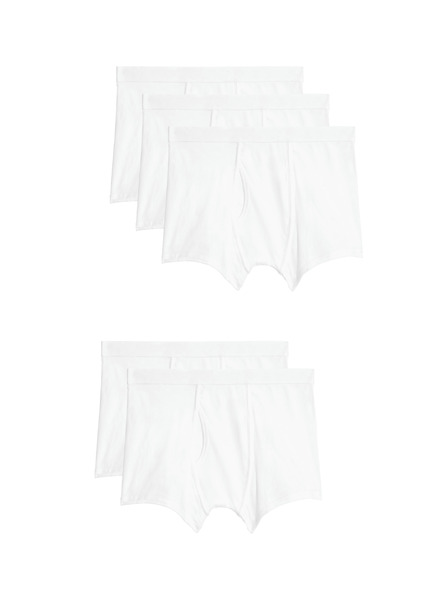 Marks & Spencer Shorts aus Stretch-Baumwolle mit Cool & Fresh™-Technologie, 5 Stück Marks & Spencer weiß