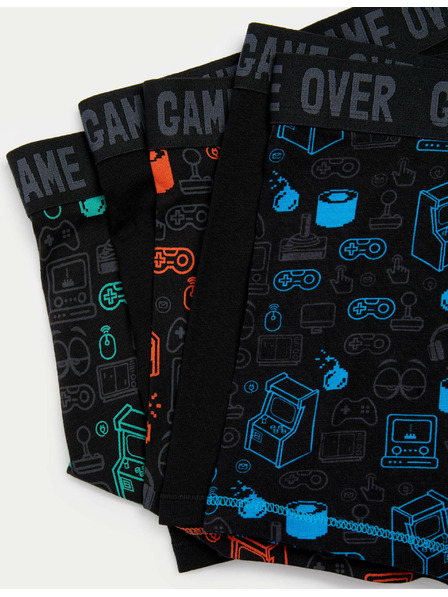 Marks & Spencer Baumwollshorts mit Stretch und Spielmotiv, 3 Stück pro Packung (5-16 Jahre) Marks & Spencer