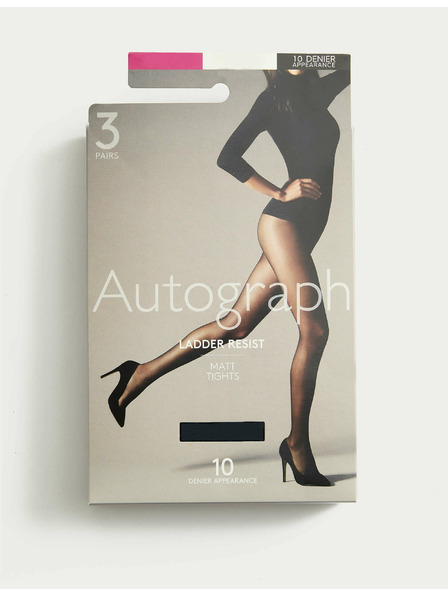 Marks & Spencer Strumpfhose fest und matt 10 DEN, 3 Stück Marks & Spencer schwarz