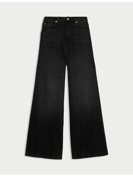 Marks & Spencer Jeans mit weitem Bein aus Lyocell™-Gemisch Marks & Spencer schwarz