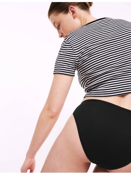 Marks & Spencer 5er-Pack Taillenslips aus Baumwolle und Modal, ohne sichtbaren Saum und hochgeschnitten Marks & Spencer schwarz