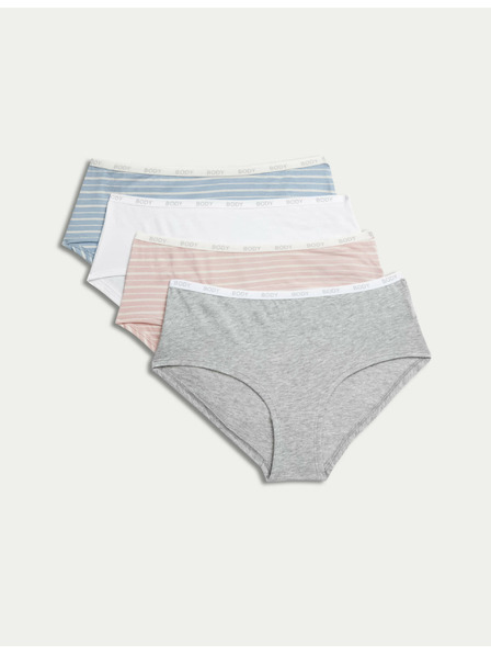 Marks & Spencer Vierer-Set Damenhosen in Grau, Rosa, Weiß und Blau Marks & Spencer