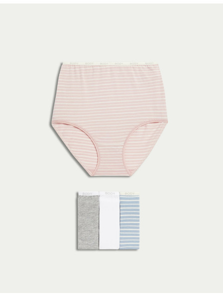 Marks & Spencer Vierer-Set Damenhosen in rosa, grau, weiß und hellblau Marks & Spencer