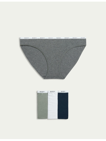 Marks & Spencer Vierer-Set Damen-Slips in Grau, Weiß und Schwarz Marks & Spencer