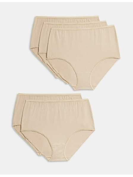 Marks & Spencer Marks & Spencer Fünfteiliges Höschen-Set für Damen in Beige