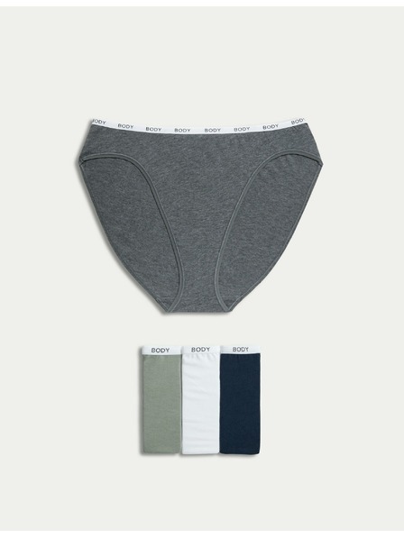 Marks & Spencer Vierer-Set Damen-Slips in Grau, Weiß und Schwarz Marks & Spencer