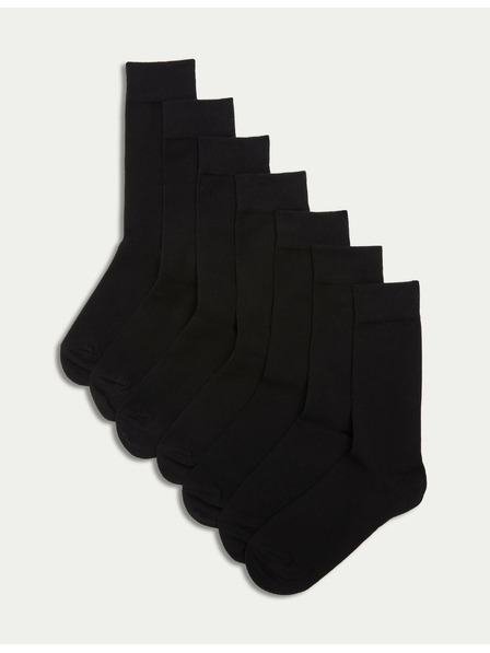 Marks & Spencer Sieben Paar schwarze Marks & Spencer Cool & Fresh™ Herrensocken