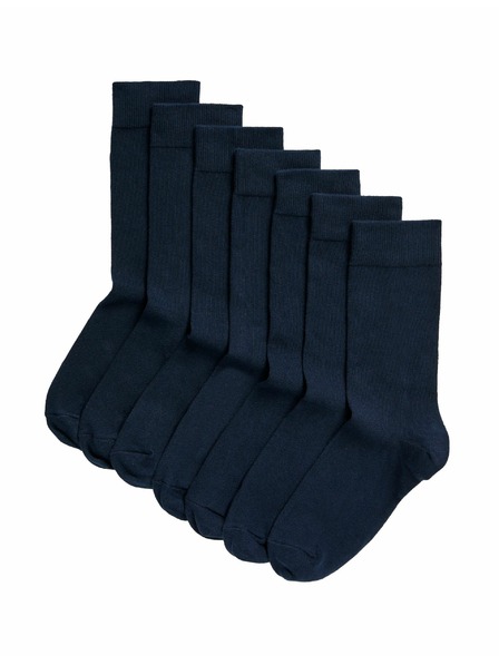 Marks & Spencer Set aus sieben Paar Marks & Spencer Cool & Fresh™ Socken für Herren in Marineblau