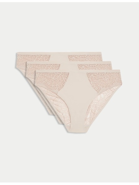 Marks & Spencer Hochgeschnittener Body Soft™-Slip, 3er-Set Marks & Spencer beige