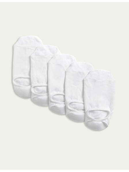 Marks & Spencer Trainer Liners™ kurze Socken mit Cool & Fresh™ Technologie, 5 Paar pro Packung Marks & Spencer weiß