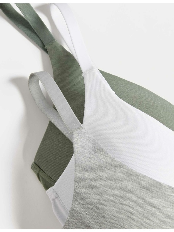 Marks & Spencer Glatter Bügel-BH mit Dekolleté, Größe 4, Größe 5, mit Bügel. A-E, 3er-Pack Marks & Spencer grün