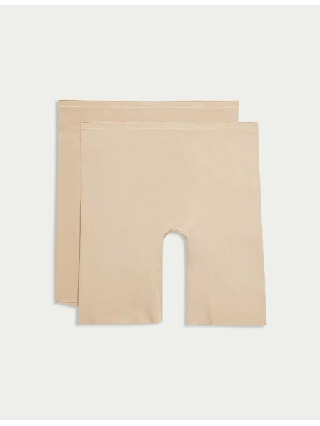 Marks & Spencer Zweier-Set Marks & Spencer Damen-Slips mit Tunnelzug in Beige
