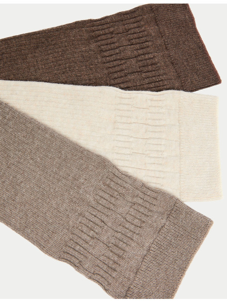 Marks & Spencer 3 Paar Socken mit feinem Bund Marks & Spencer braun
