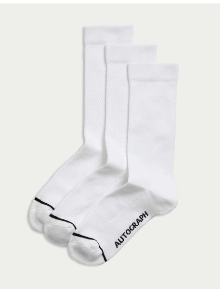 Marks & Spencer Sportsocken aus Supima® Baumwollmischung, 3 Stück Marks & Spencer weiß