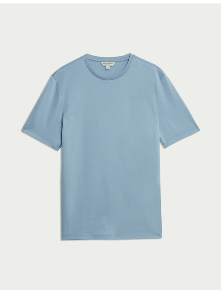 Marks & Spencer T-Shirt aus Premium-Baumwolle, schmaler Schnitt Marks & Spencer blau