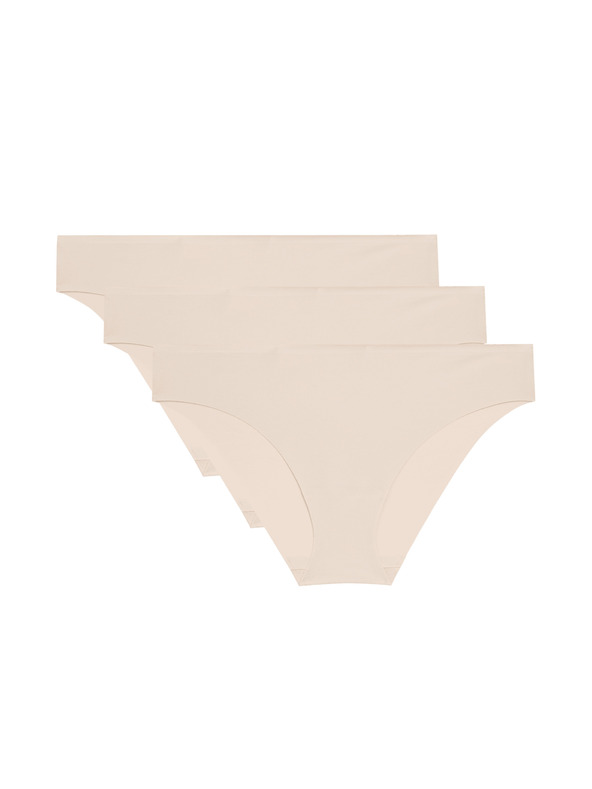 Marks & Spencer Invisible Brazilian panties without visible hems, 3-pack Marks & Spencer beige