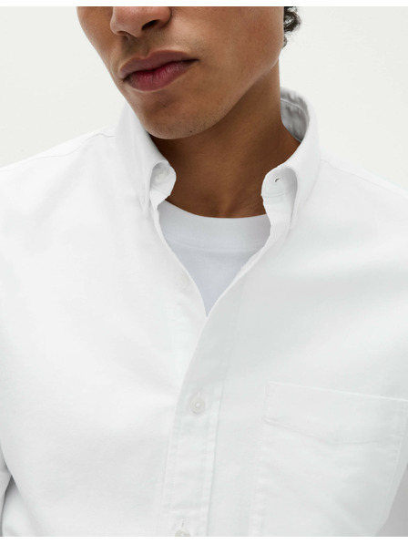 Marks & Spencer Slim-fit Oxford shirt made of pure cotton Marks & Spencer white
