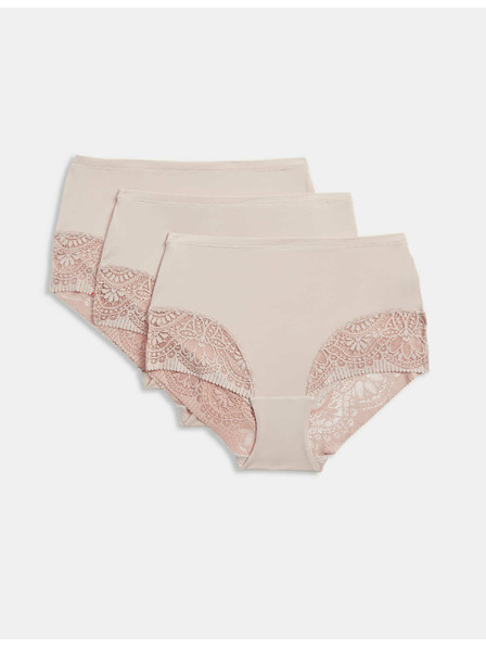 Marks & Spencer Body Soft™ high-waist panties, 3-pack Marks & Spencer beige