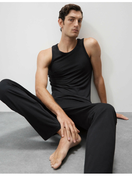 Marks & Spencer Ärmelloses Tank-Top aus Supima®-Baumwolle und Modal Marks & Spencer schwarz