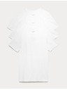 Marks & Spencer Dreier-Set Basic-T-Shirts für Herren in Weiß mit Marks & Spencer Cool & Fresh™ Technologie