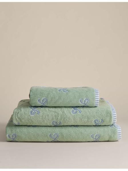 Marks & Spencer Handtuch aus reiner Baumwolle mit Schleifenmotiv Marks & Spencer grün