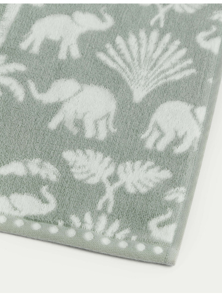 Marks & Spencer Handtuch aus reiner Baumwolle mit Elefanten- und Palmenmotiv Marks & Spencer grün