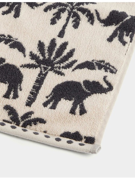 Marks & Spencer Handtuch aus reiner Baumwolle mit Elefanten- und Palmenmotiv Marks & Spencer grau
