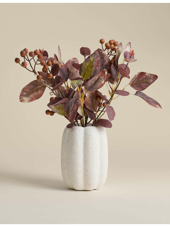 Marks & Spencer Künstliche Herbstdekoration im Keramiktopf Marks & Spencer weiß