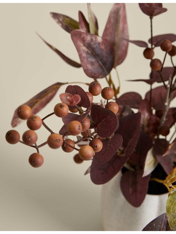 Marks & Spencer Künstliche Herbstdekoration im Keramiktopf Marks & Spencer weiß