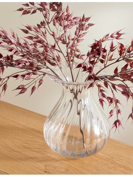 Marks & Spencer Glasvase mit Blumenstrauß Marks & Spencer beige