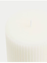 Marks & Spencer Geriffelte Säulenkerze Marks & Spencer weiß