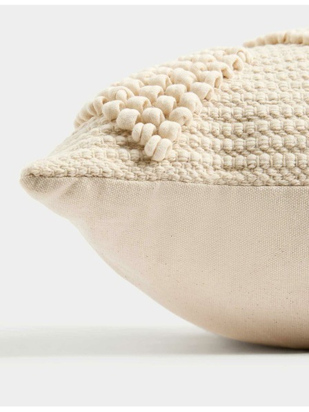 Marks & Spencer Kissen aus reiner Baumwolle mit Stickerei und geometrischem Muster Marks & Spencer creme