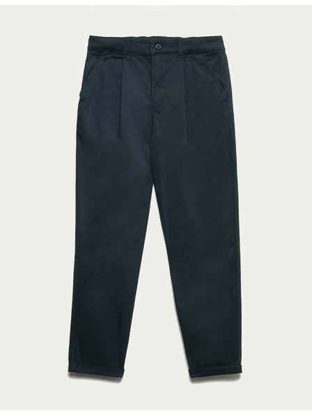 Marks & Spencer Gefaltete Chino-Hose mit hohem Baumwollgehalt (6-16 Jahre) Marks & Spencer marineblau