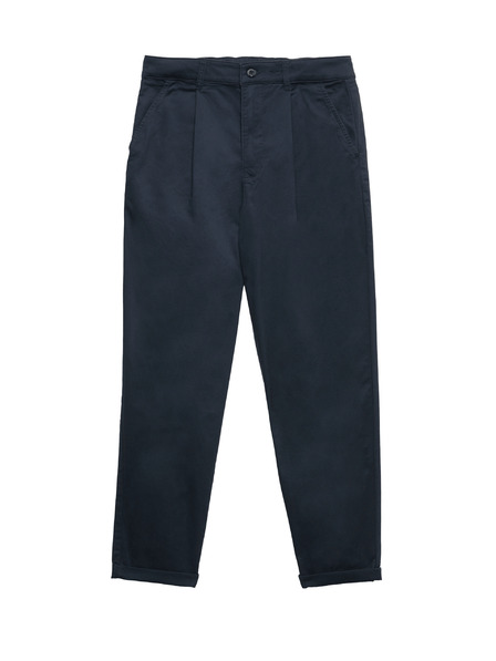 Marks & Spencer Gefaltete Chino-Hose mit hohem Baumwollgehalt (6-16 Jahre) Marks & Spencer marineblau