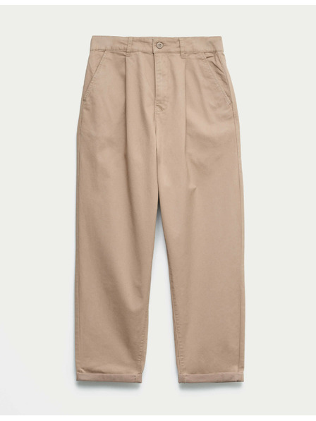Marks & Spencer Gefaltete Chino-Hose mit hohem Baumwollgehalt (6-16 Jahre) Marks & Spencer beige