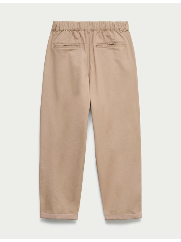 Marks & Spencer Gefaltete Chino-Hose mit hohem Baumwollgehalt (6-16 Jahre) Marks & Spencer beige