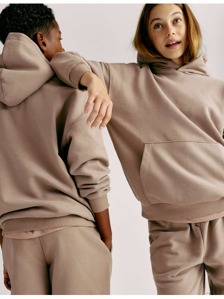 Marks & Spencer Kapuzenpullover aus Baumwolle mit hoher Taille (6-16 Jahre) Marks & Spencer beige