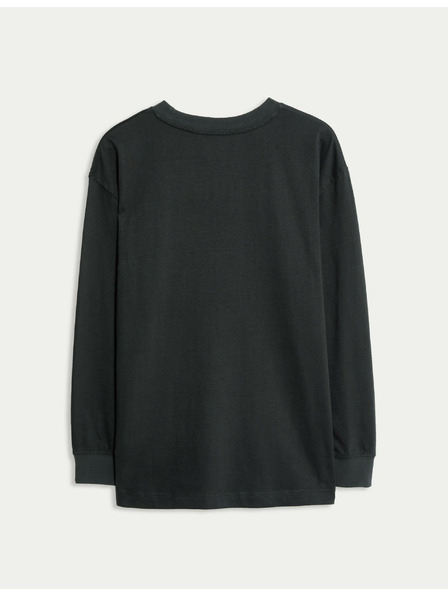 Marks & Spencer Einfarbiges Langarmshirt aus reiner Baumwolle (6–16 Jahre) Marks & Spencer grau