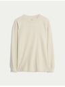 Marks & Spencer Einfarbiges Langarmshirt aus reiner Baumwolle (6–16 Jahre) Marks & Spencer creme