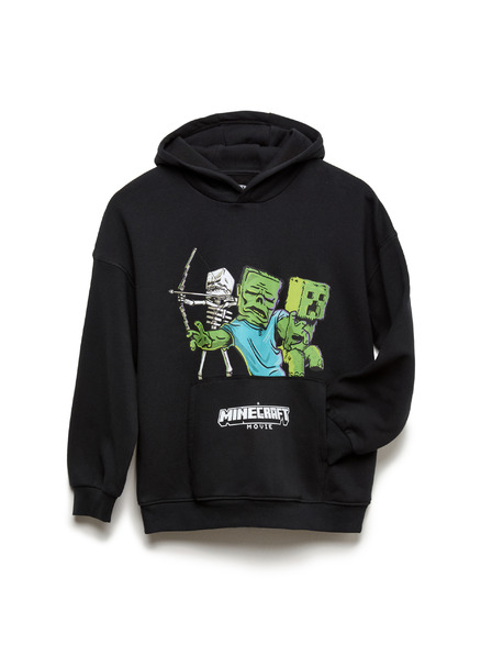 Marks & Spencer Halloween-Sweatshirt mit hohem Baumwollanteil und Minecraft™ Motiv (6–16 Jahre) Marks & Spencer schwarz