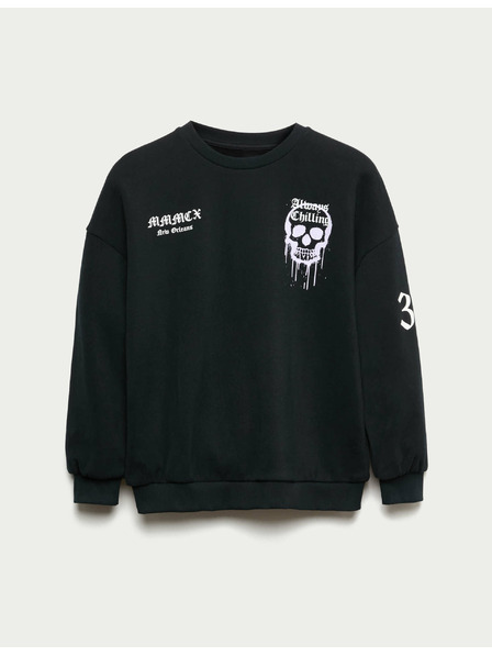 Marks & Spencer Halloween-Sweatshirt mit hohem Baumwollanteil und Totenkopf (6–16 Jahre) Marks & Spencer schwarz