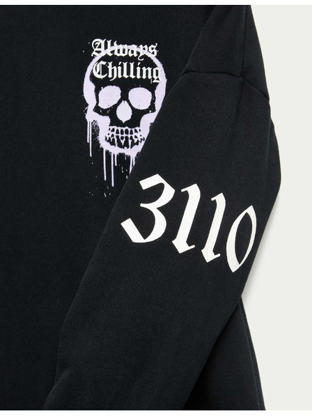 Marks & Spencer Halloween-Sweatshirt mit hohem Baumwollanteil und Totenkopf (6–16 Jahre) Marks & Spencer schwarz