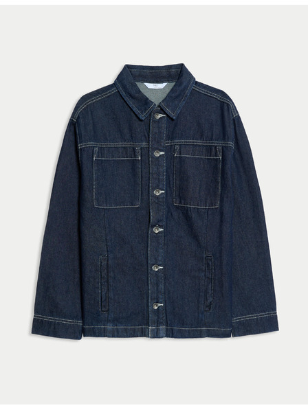 Marks & Spencer Jeans-Hemd aus reiner Baumwolle (6–16 Jahre) Marks & Spencer marineblau