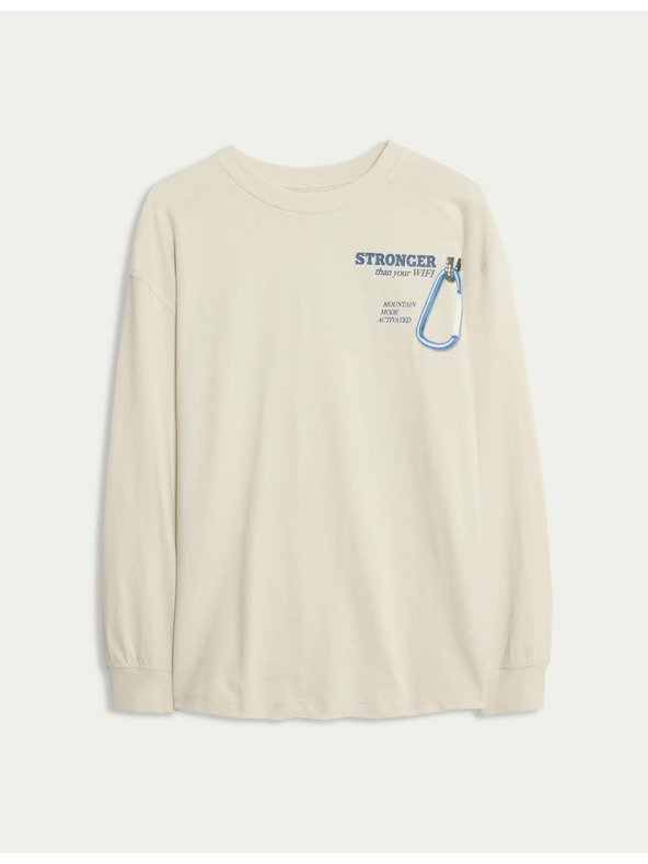 Marks & Spencer T-Shirt aus reiner Baumwolle mit grafischem Motiv (6–16 Jahre) Marks & Spencer creme